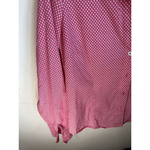 English Laundry Pink Barbie Pink Button‎ Up polka dot eye Womans 10 - Picture 3 of 13